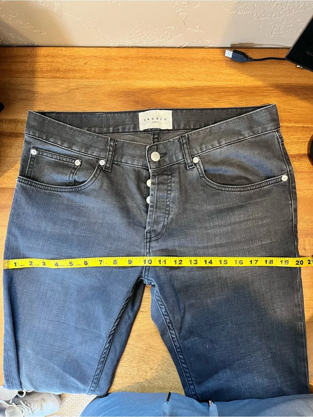 SANDRO Paris Charcoal Gray Skinny Jeans Size 32 Men’s